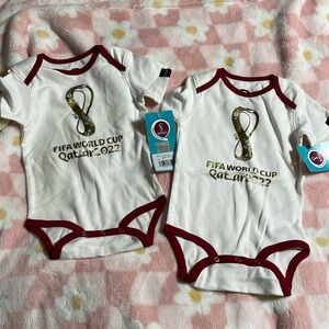 New set/2 FIFA world cup Qatar 2022 onesies 18mth